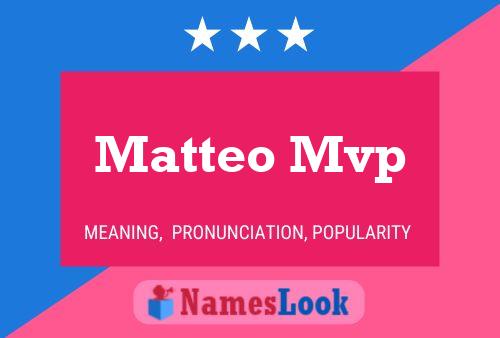 ملصق اسم Matteo Mvp