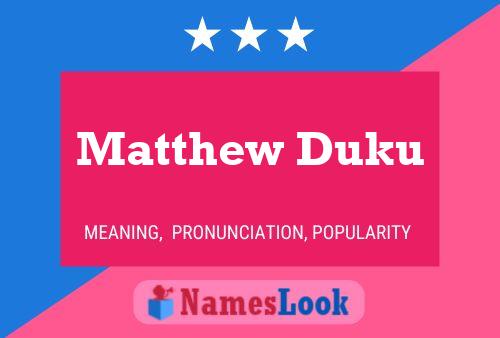 ملصق اسم Matthew Duku