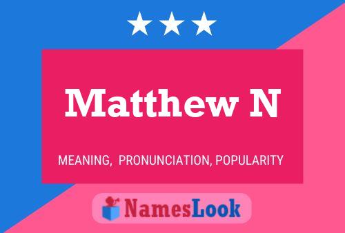 ملصق اسم Matthew N