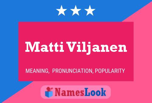 ملصق اسم Matti Viljanen