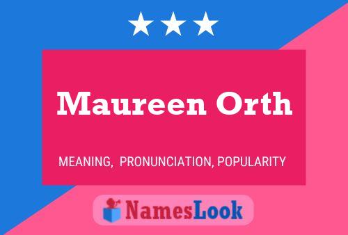 ملصق اسم Maureen Orth