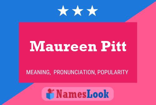 ملصق اسم Maureen Pitt