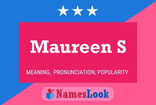 ملصق اسم Maureen S