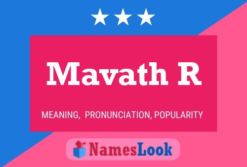 ملصق اسم Mavath R