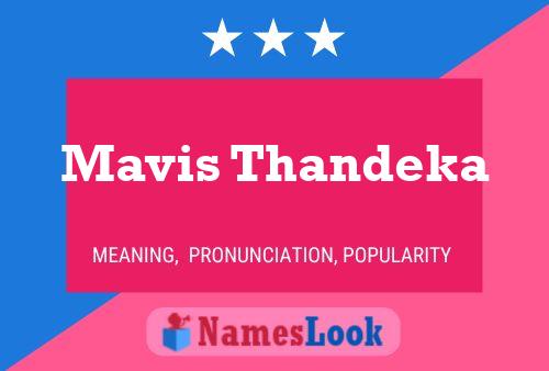 ملصق اسم Mavis Thandeka