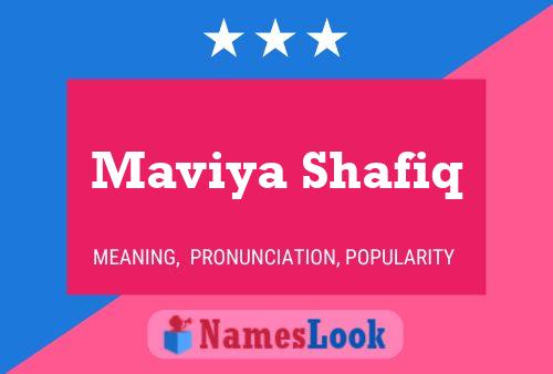 ملصق اسم Maviya Shafiq