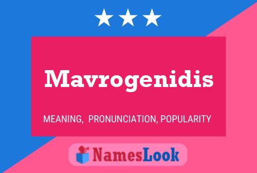 ملصق اسم Mavrogenidis