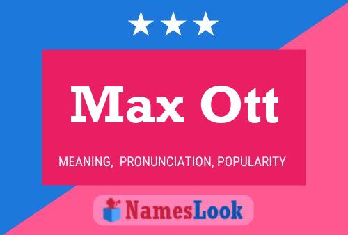 ملصق اسم Max Ott