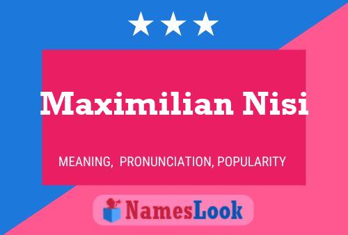 ملصق اسم Maximilian Nisi