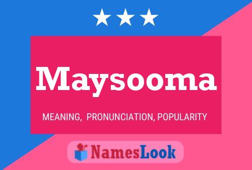 ملصق اسم Maysooma