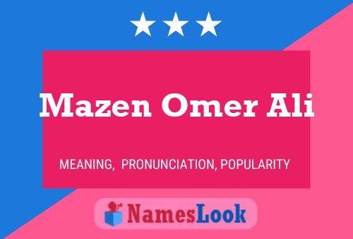 ملصق اسم Mazen Omer Ali