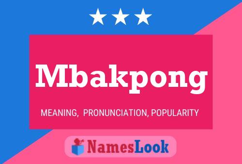 ملصق اسم Mbakpong