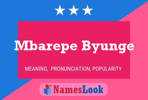 ملصق اسم Mbarepe Byunge