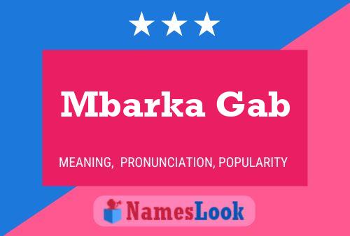 ملصق اسم Mbarka Gab