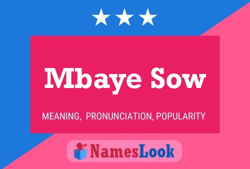 ملصق اسم Mbaye Sow