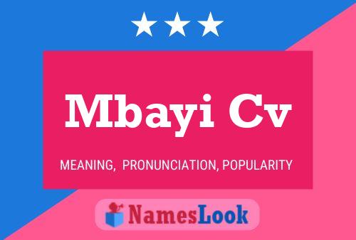 ملصق اسم Mbayi Cv