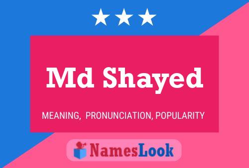 ملصق اسم Md Shayed