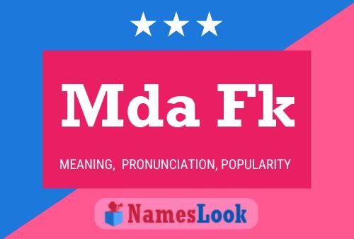 ملصق اسم Mda Fk