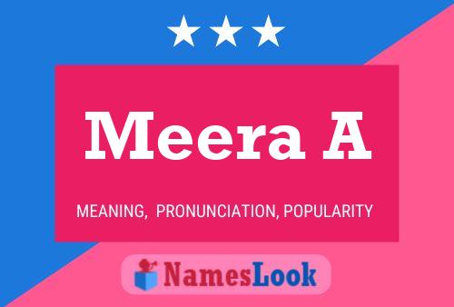 ملصق اسم Meera A