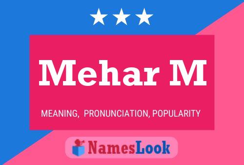 ملصق اسم Mehar M