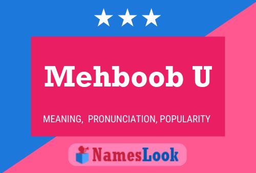 ملصق اسم Mehboob U