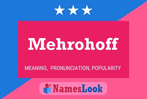 ملصق اسم Mehrohoff