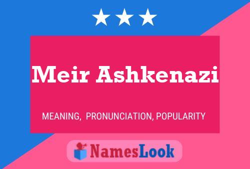 ملصق اسم Meir Ashkenazi