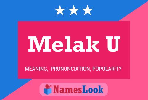 ملصق اسم Melak U