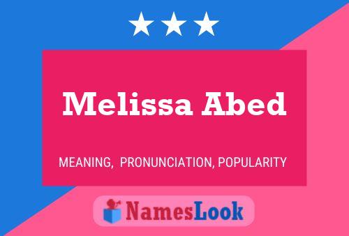 ملصق اسم Melissa Abed