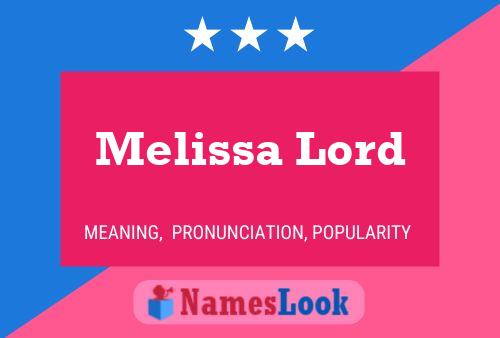 ملصق اسم Melissa Lord