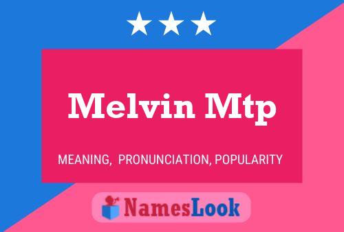 ملصق اسم Melvin Mtp