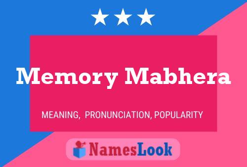 ملصق اسم Memory Mabhera