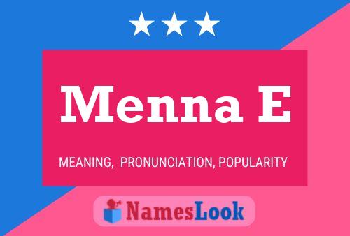 ملصق اسم Menna E