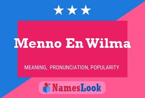 ملصق اسم Menno En Wilma