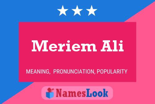 ملصق اسم Meriem Ali