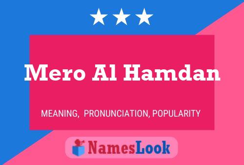 ملصق اسم Mero Al Hamdan