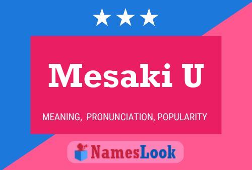 ملصق اسم Mesaki U