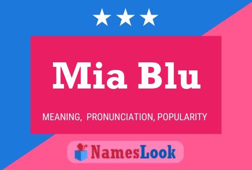 ملصق اسم Mia Blu