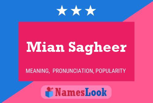 ملصق اسم Mian Sagheer