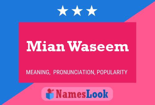 ملصق اسم Mian Waseem