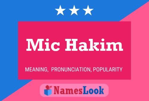 ملصق اسم Mic Hakim