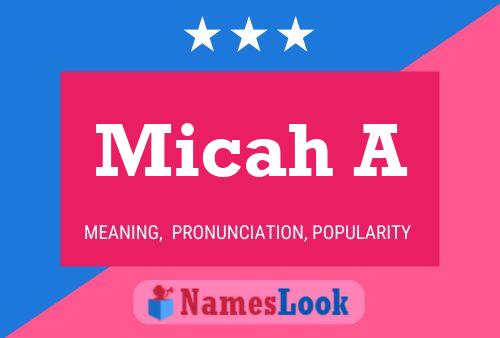 ملصق اسم Micah A