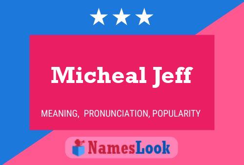 ملصق اسم Micheal Jeff