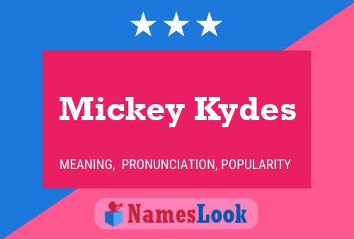 ملصق اسم Mickey Kydes