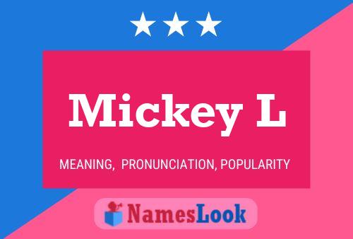 ملصق اسم Mickey L