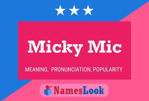 ملصق اسم Micky Mic