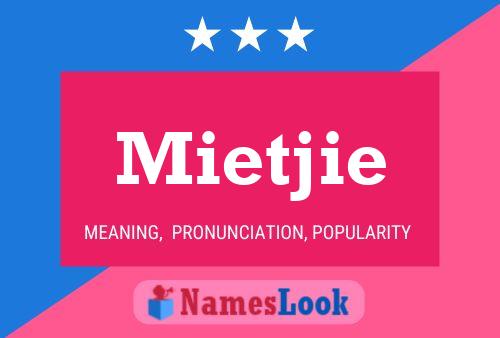 ملصق اسم Mietjie