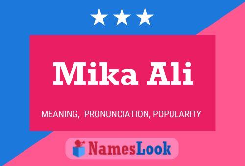 ملصق اسم Mika Ali