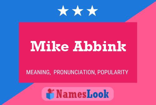 ملصق اسم Mike Abbink