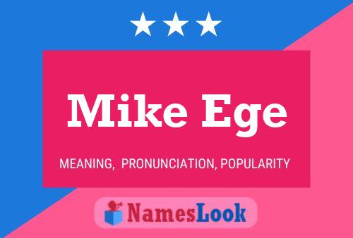 ملصق اسم Mike Ege